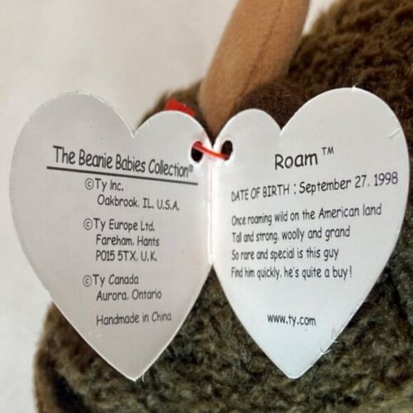 Ty Beanie Baby ROAM the Buffalo 1998 MWMTs Stuffed Animal Toy Tag Errors Vintage - Picture 6 of 8
